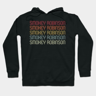 Retro Smokey Wordmark Repeat - Vintage Style Hoodie